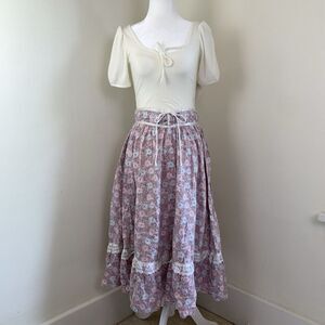 Reformation Sicily Rib Knit Crop Top XS White Ivory Short Sleeve Tencel Bow